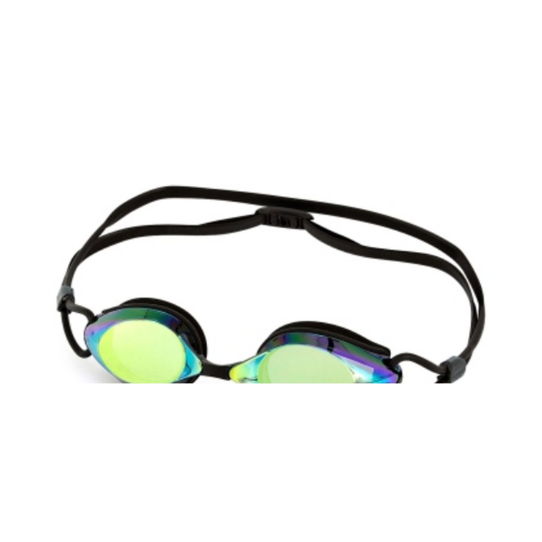 Mirrored Racing Goggles 5121DM - Black, Gold Lens