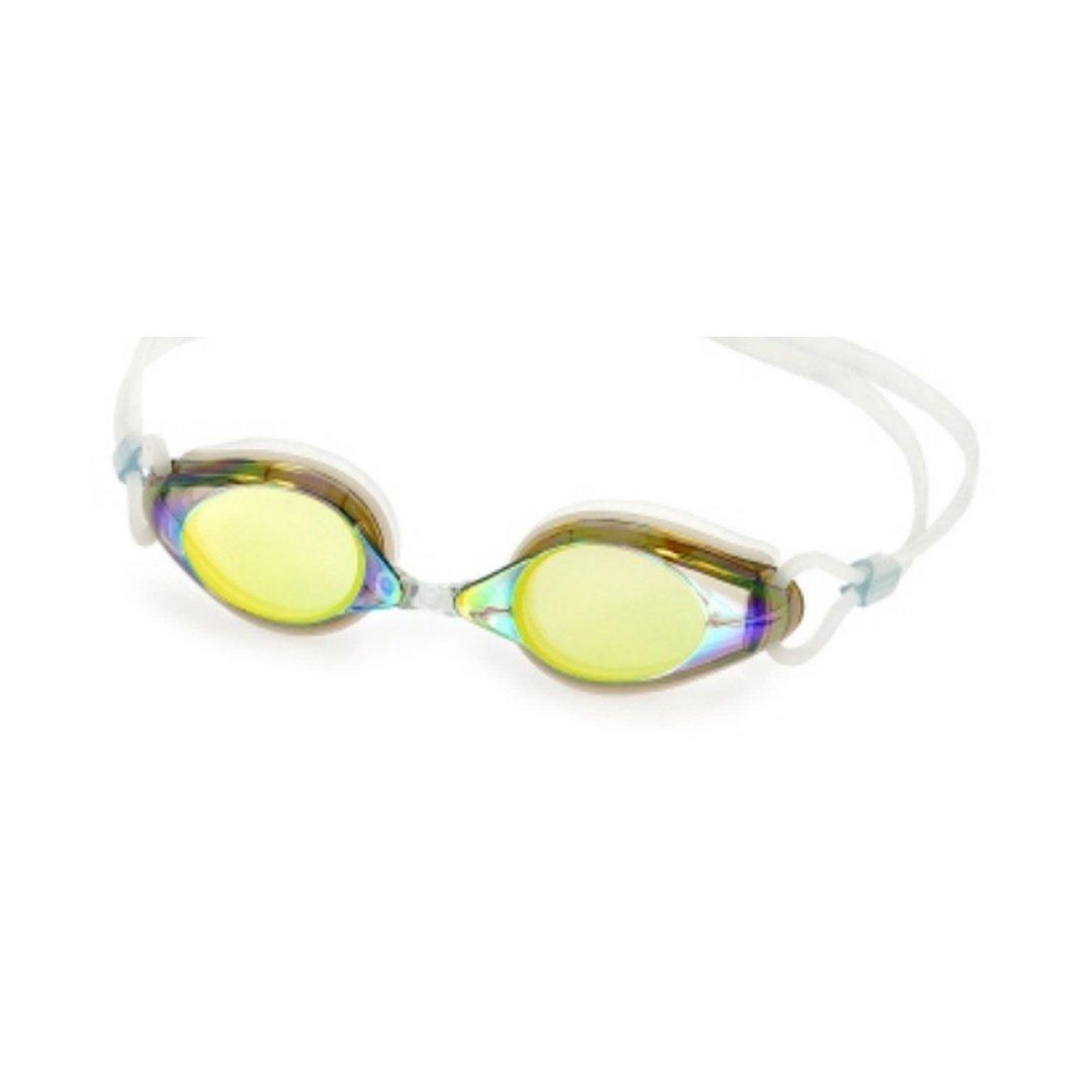Mirrored Racing Goggles 5121DM - Clear, Gold Lens