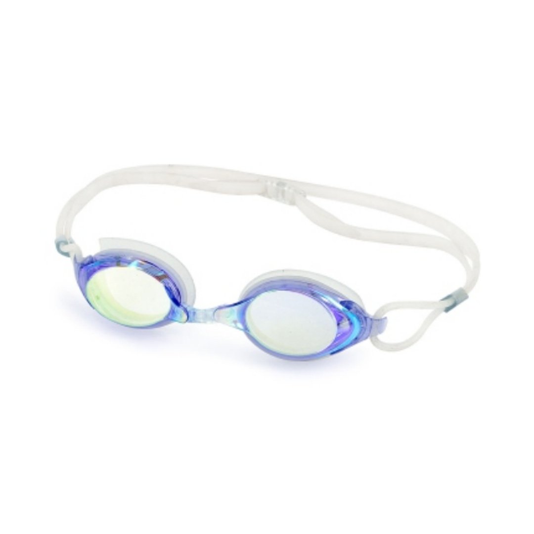 Mirrored Racing Goggles 5123DM - Clear, Blue Lens