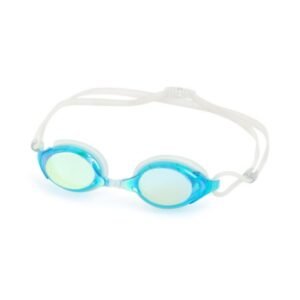 Mirrored Racing Goggles 5123DM - Clear, Cyan Lens