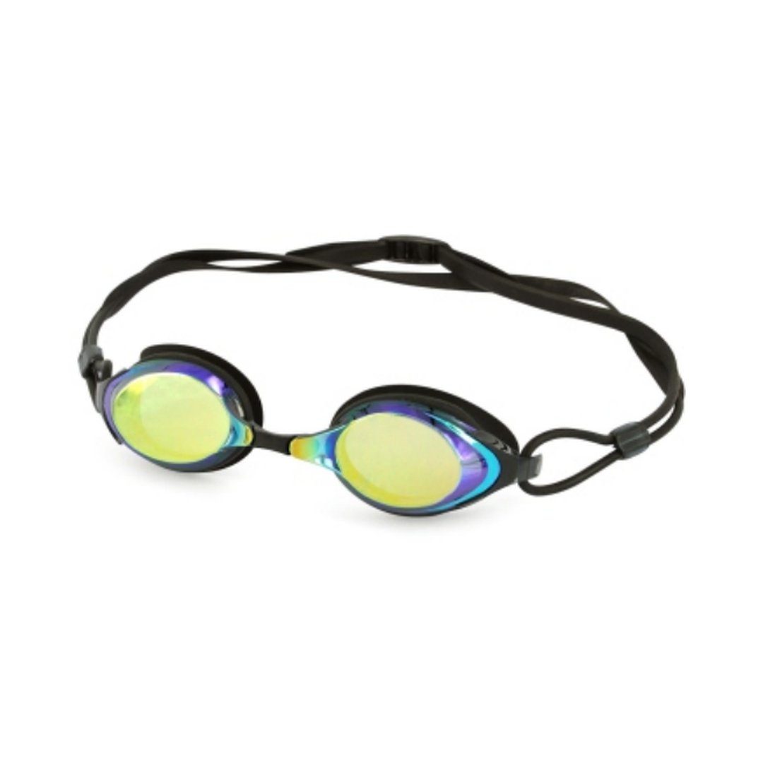 Mirrored Racing Goggles 5123DM - Black, Gold Lens
