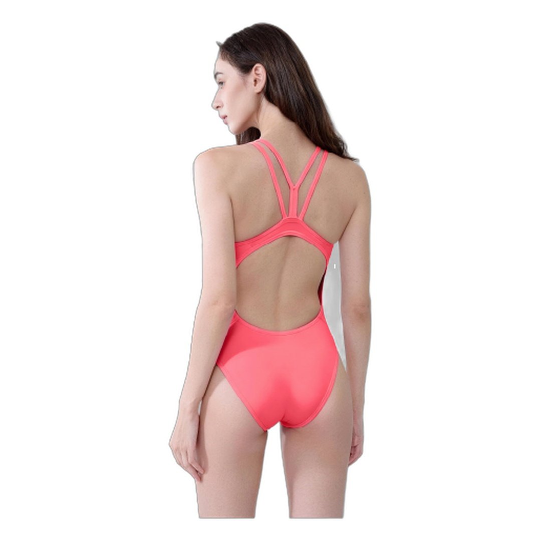 Double-Strap One-Piece Swimsuit - Coral - Image 3