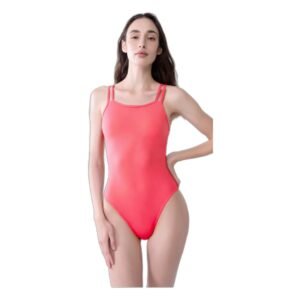 Double-Strap One-Piece Swimsuit - Coral