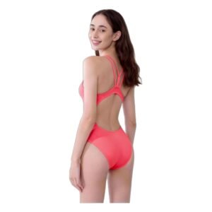 Alternative view of Double-Strap One-Piece Swimsuit - Coral