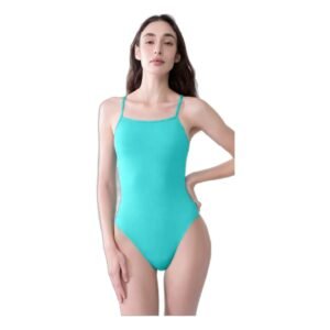 Double X-Back One-Piece Swimsuit - Teal