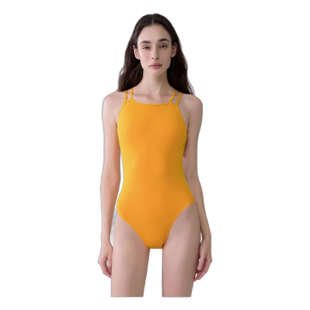 Spider-Back One-Piece Swimsuit - Gold
